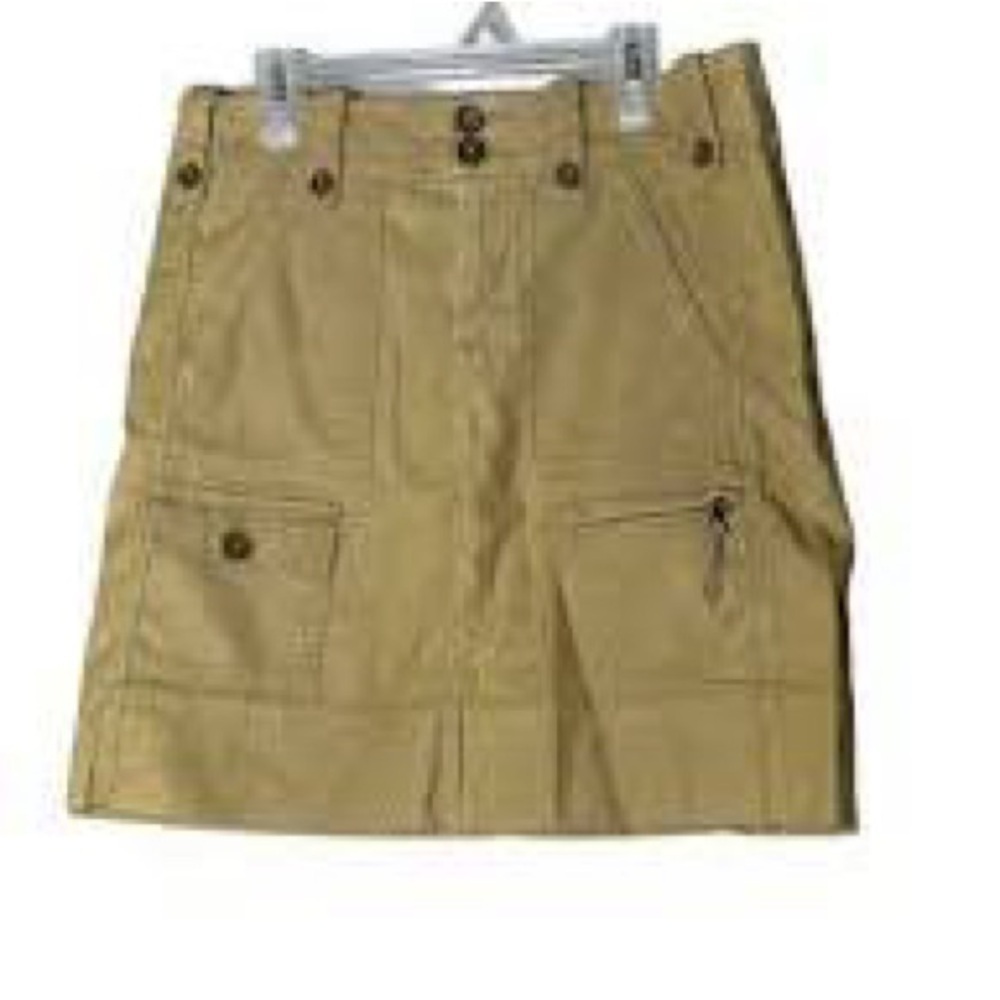 Paperboy by Anthropolgie brushed cotton army green cargo skirt